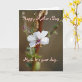 Der Tag der Mutter, sentimental Karte (Gelbe Blume)