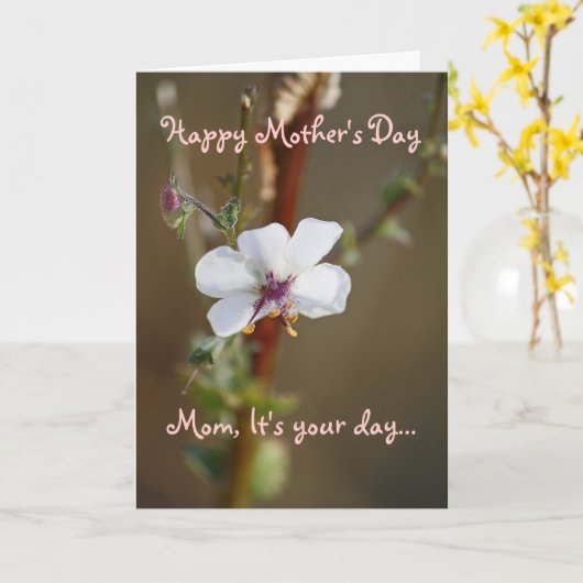 Der Tag der Mutter, sentimental Karte (Gelbe Blume)