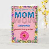 DER TAG DER MUTTER - WOW 1 KARTE (Gelbe Blume)
