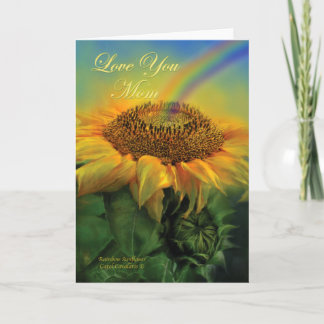 Der Tag der Regenbogen-Sonnenblume-Mutter ArtCard Karte