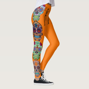 Der Tag der Schädelknochen des Toten Fun Skeletts Leggings