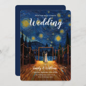 Der Tag der Sternennacht | Einladung zur Hochzeit (Vorne/Hinten)