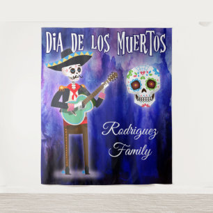 Der Tag der Todesdia de Los Muertos Foto Hintergru Wandteppich