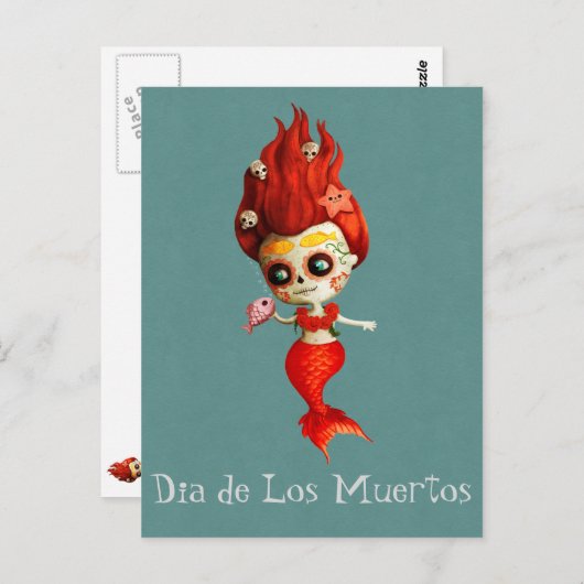 Der Tag der toten Meerjungfrau Postkarte (Vorne/Hinten)