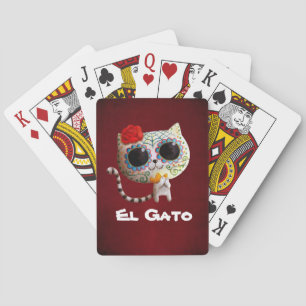 Der Tag der toten Niedlichen Katze Spielkarten