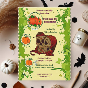 Der Tag der toten Paare Halloween Gruselparty Einladung
