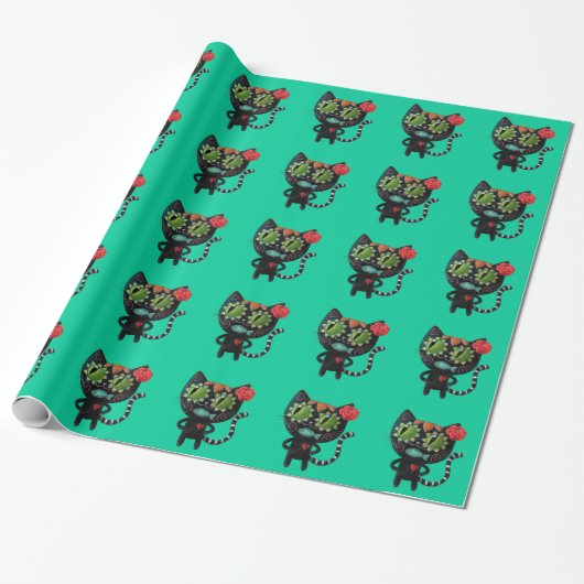 Der Tag der toten schwarzen Katze Geschenkpapier (Ungerollt)