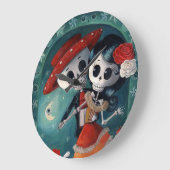 Der Tag der toten Skelettfans Große Wanduhr (Winkel)