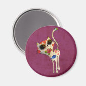Der Tag der toten weißen Niedlichen Katze Magnet (Vorderseite/Rückseite)