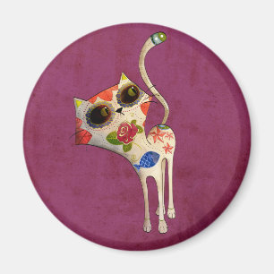 Der Tag der toten weißen Niedlichen Katze Magnet