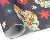 Der Tag der toten Zuckerschädel Geschenkpapier (Rolleneckpunkt)