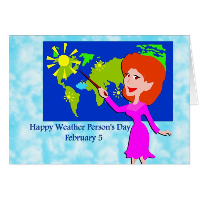 Der Tag der Wetter-Person am 5. Februar (Vorderseite (Horizontal))