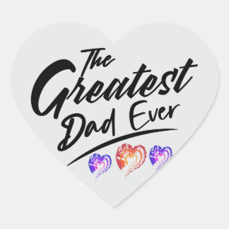 Der Tag des beststen Vaters Herz-Aufkleber