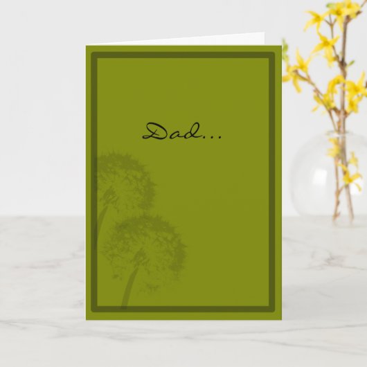 Der Tag des engagierten Vaters Karte (Gelbe Blume)