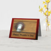 Der Tag des glücklichen Klempners Karte (Gelbe Blume)