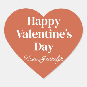 Der Tag des glücklichen Valentins nach Maß Herz-Aufkleber