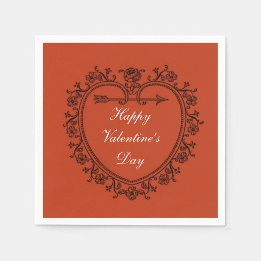 Der Tag des glücklichen Valentins Rot Serviette (Vorderseite)