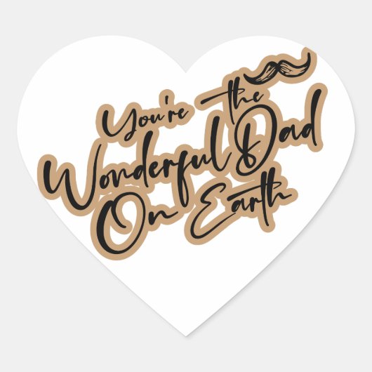 Der Tag des glücklichen Vaters Herz-Aufkleber (Vorderseite)