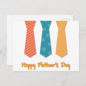 Der Tag des glücklichen Vaters mit Krawatte Postkarte (Vorne/Hinten)