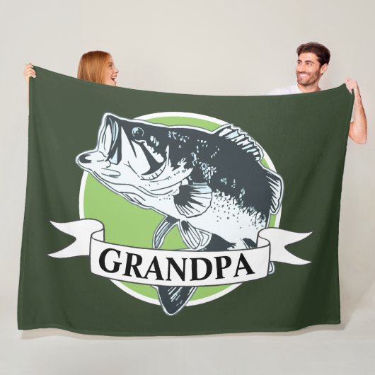 Der Tag des Großvater-Barschangeln-Großvaters Fleecedecke (Beispiel)