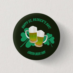 Der Tag des Heiligen Patrick ist der Tag des grüne Button