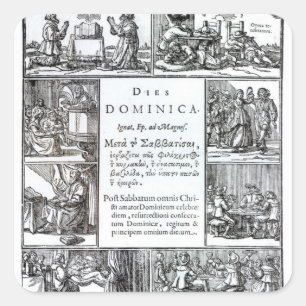 Der Tag des Herrn, 1639 Quadratischer Aufkleber