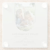 Der Tag des modernen Fotos | Beige Glasuntersetzer (Rückseite)