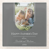 Der Tag des modernen Fotos | Grau Glasuntersetzer (Vorderseite)