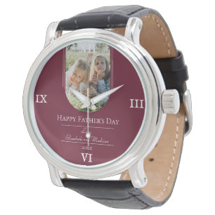 Der Tag des modernen Fotos Rot Armbanduhr