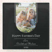 Der Tag des modernen Fotos | Schwarz Glasuntersetzer (Vorderseite)