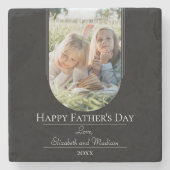 Der Tag des modernen Fotos | Schwarz Steinuntersetzer (Vorderseite)