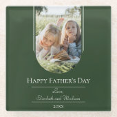 Der Tag des modernen Fotos | Smarald Green Glasuntersetzer (Vorderseite)