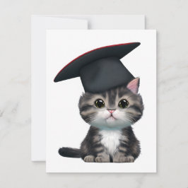 Der Tag des niedlichen Cat Abschlusses ist ein wic Mitteilungskarte