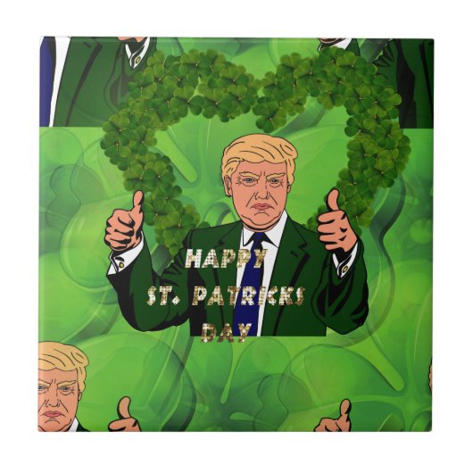 Der Tag des Patricks Donald Trump Fliese (Vorderseite)