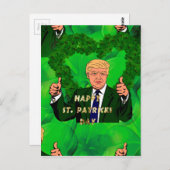 Der Tag des Patricks Donald Trump Postkarte (Vorne/Hinten)