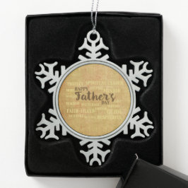 Der Tag des religiösen Vaters, die Eigenschaften d Schneeflocken Zinn-Ornament