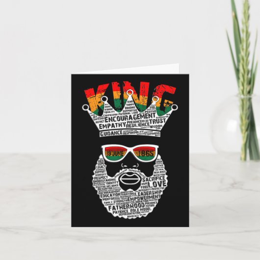Der Tag des schwarzen Königs Vater im Juni Geschic Karte (Vorderseite)