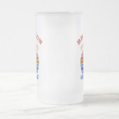 Der Tag des sonnigen Vaters personalisiert Mattglas Bierglas (Mittel)