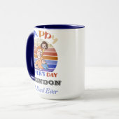 Der Tag des sonnigen Vaters personalisiert Tasse (Vorderseite Links)