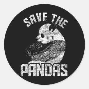 Der Tag des Tierschutzes Bear Earth Day Rette Pand Runder Aufkleber