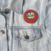 Der Tag des toten Kürbiszucker-Schädels Button (Beispiel)