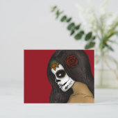 Der Tag des Toten Mädchen Postkarte (Stehend Vorderseite)