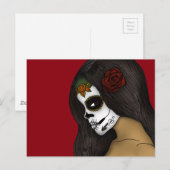 Der Tag des Toten Mädchen Postkarte (Vorne/Hinten)