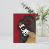 Der Tag des Toten Mädchen Postkarte (Stehend Vorderseite)