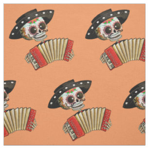 Der Tag des toten Skelett-EL-Mariachis Stoff