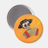 Der Tag des toten Skeletts El Mariachi Magnet (Vorderseite/Rückseite)