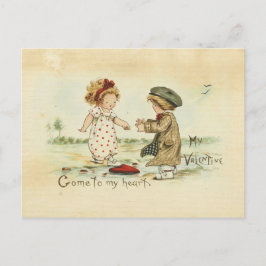 Der Tag des Valentines scherzt Vintagen Feiertagspostkarte