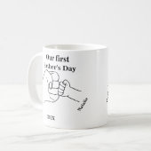Der Tag des Vaters der ersten Mutter Kaffeetasse (Vorderseite Links)