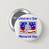 Der Tag des Veterans/Volkstrauertag Button (Vorne & Hinten)