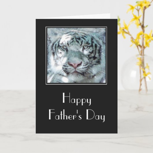 Der Tag des Weißen Tigers Karte (Gelbe Blume)